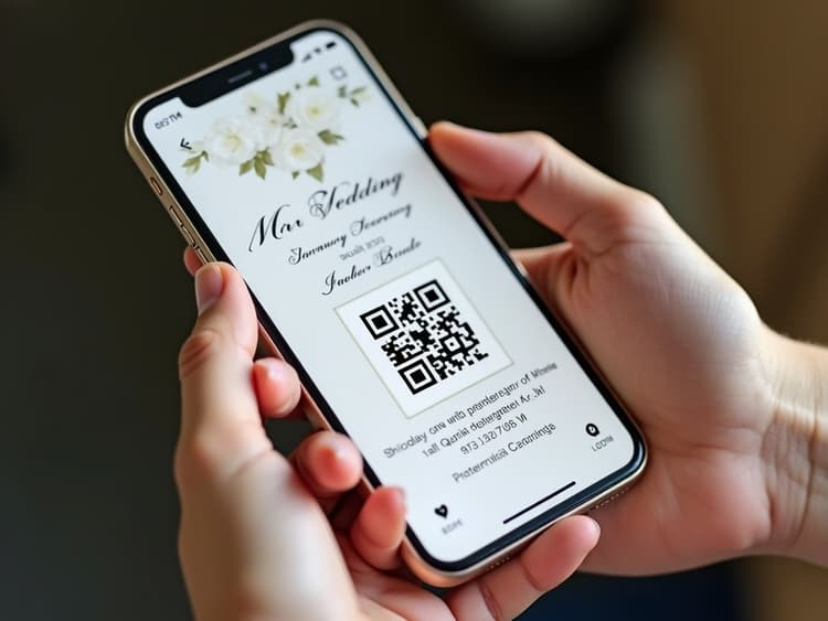 Step 2: Share the QR code with wedding guests